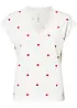 Gedessineerd shirt met kant, bonprix