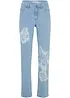 Mid waist jeans met vlinders, straight, bonprix