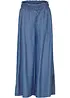 Soepelvallende palazzo jeans met splitten, 7/8 lengte, bonprix