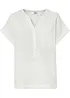 Mousseline blouse met knoopsluiting en zak, bonprix