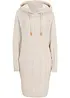 Gebreide jurk met capuchon en kabelpatroon, bonprix