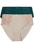 Maxislip met sierlijk kant (set van 2), bonprix