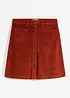 Stretch corduroy rok met knoopsluiting, bonprix