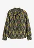 Soepelvallende blouse met all-over print, bonprix