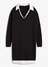 Gebreide jurk met blouse-inzet, bonprix