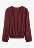 Satijnen blouse in wikkellook, bonprix