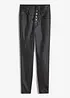 Imitatieleren high waist broek, bonprix