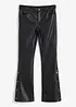 Flared broek van imitatieleer met sierknopen, RAINBOW