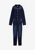 Stretch thermo jeans jumpsuit met zachte voering, John Baner JEANSWEAR