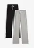 Jersey broek van katoen met stretch (set van 2), bonprix