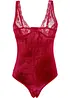 Fluwelen body ouvert, bonprix