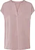Soepelvallende, satijnen blouse met oversized schouders, bonprix