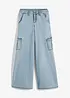 Cargo jeans mid waist, wid leg, bonprix
