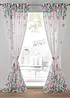 Transparant gordijn met bloemenprint en embrasse (set van 2), bonprix
