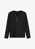 Henley shirt met lange mouwen van puur biologisch katoen, slim fit, bonprix