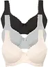 Beugel bh met biologisch katoen (set van 3), bonprix