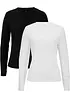 Longsleeve van biologisch katoen (set van 2), bonprix
