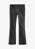 Imitatieleren flared broek, bonprix