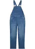 Meisjes denim tuinbroek, mid waist, bonprix