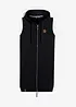 Lange sweat bodywarmer met capuchon, bonprix