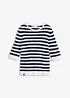 Gebreid shirt, halflange mouw, bonprix