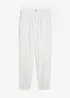 Cropped broek met linnen en high waist comfortband, bonprix