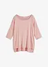 Boxy shirt met boothals, halflange mouw, bonprix