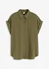 Blouse met korte mouw van gerecycled polyester, bonprix