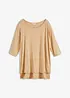 Boxy shirt met boothals, halflange mouw, bonprix