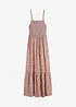 Maxi jurk met smokwerk, bonprix