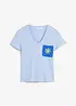 T-shirt met borduursel, bonprix