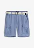 Cargo bermuda met linnen en riem, regular fit, bonprix