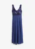 Maxi jurk met pailletten en borduursel, bonprix
