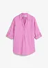 Blouse met linnen en 3/4 mouwen, bonprix