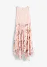 Chiffon jurk met sierlijk kant, bonprix