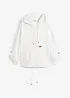 Blouse met capuchon van linnenmix, bonprix