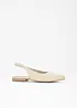 Leren slingback ballerina's, bonprix PREMIUM