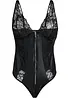Stringbody ouvert in wetlook met ritssluiting, bonprix