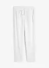 Linnen broek met kant opzij, cropped, bonprix