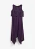 Premium chiffon midi jurk met kant, bonprix