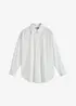 Oversized overhemdblouse met knoopsluiting van katoen, bonprix