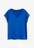 Shirt met satijnen inzet, bonprix