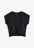 Kort T-shirt met knoopeffect, bonprix