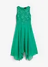 Premium chiffon midi jurk met kant, bonprix