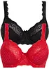 Beugel bh met sierlijk kant (set van 2), bonprix