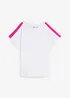 T-shirt met neonstrepen van biologisch katoen, bonprix