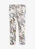 Stretch broek met bloemenprint, bonprix