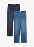 High waist instapjeans, straight (set van 2), bonprix