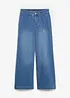 Wide leg mid waist jeans met studs, bonprix