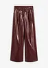 Imitatieleren broek met high waist, bonprix